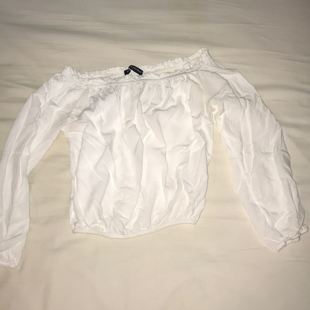 white off the shoulder blouse
